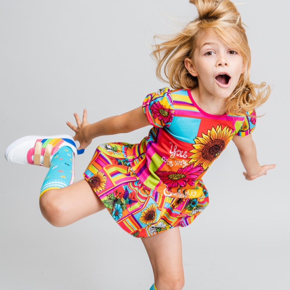 Colorful Dress with Sunflowers
